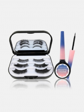 Σετ Magnetic False Eyelashes Special Eyeliner Liquid Εύκολη Αφαίρεση Μαγνητικό Μακιγιάζ Διαρκείας