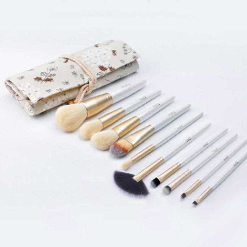 Σετ Πινέλα Μακιγιάζ Professional 10pcs With Relief Cosmetic Storage Bucket Tool Brushes Makeup For Women