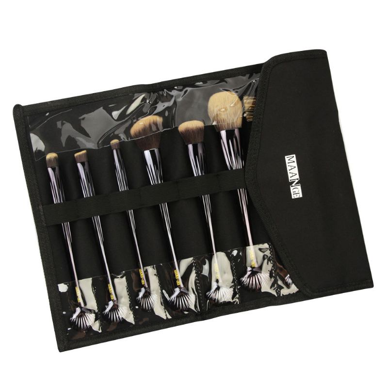 Shell Σετ Πινέλων Μακιγιάζ 10 Τεμαχίων Make Up Foundation Blush Eyeliner Cosmetic Concealer Brushes With Nylon Crease Kit