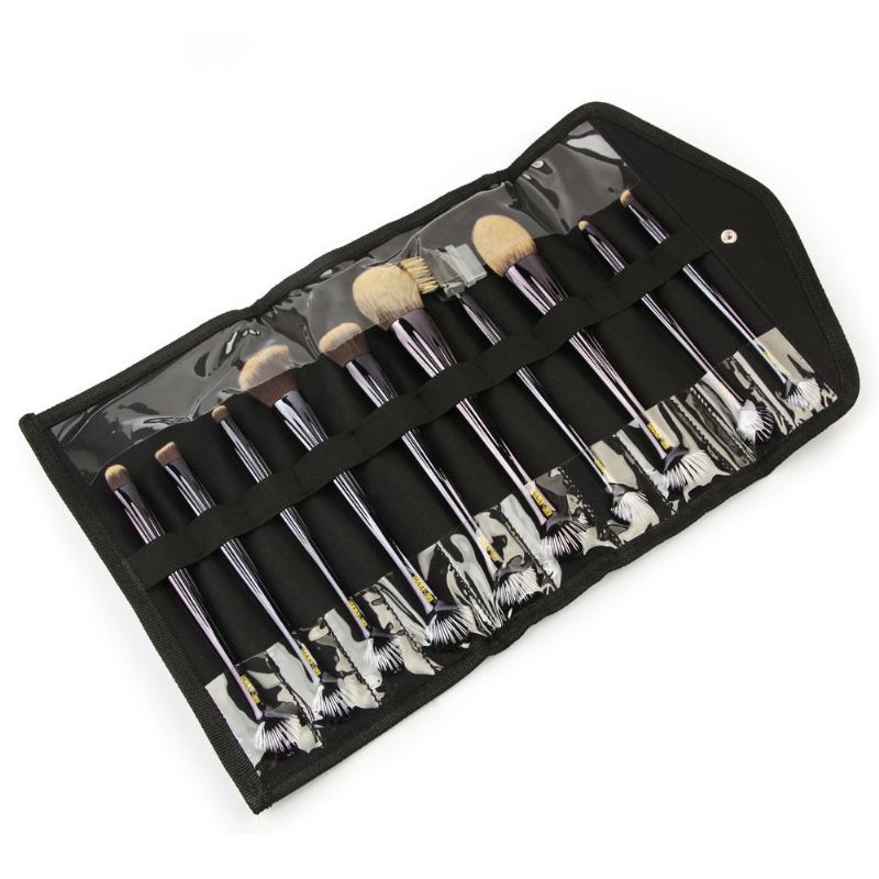 Shell Σετ Πινέλων Μακιγιάζ 10 Τεμαχίων Make Up Foundation Blush Eyeliner Cosmetic Concealer Brushes With Nylon Crease Kit