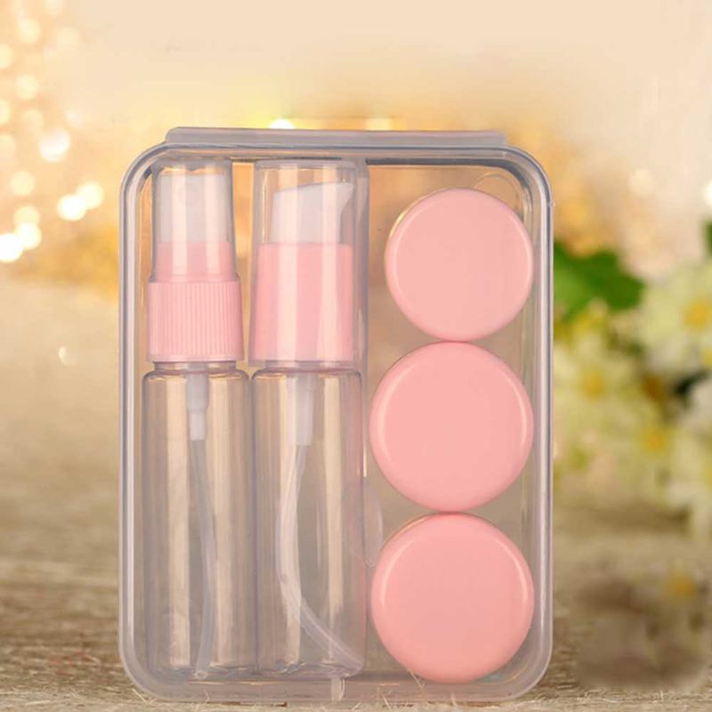 Travel Mini Plastic Transparent Empty Cosmetic Make Up Container Bottle Jar Lotion Cream Shampoo 6 Τμχ/σετ