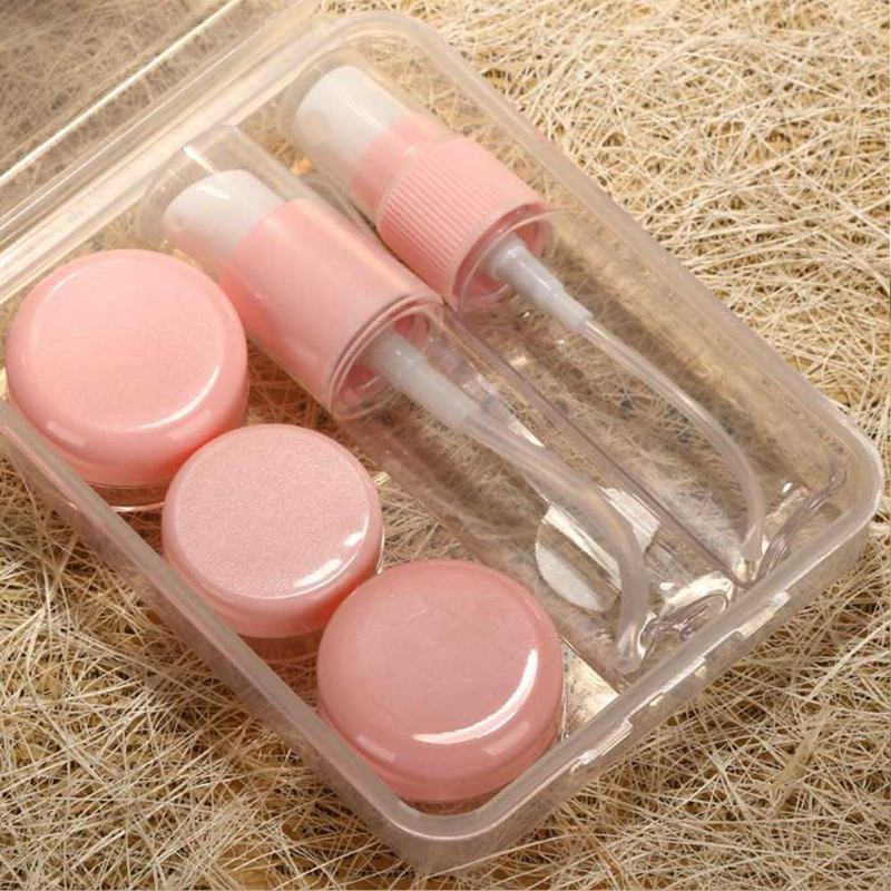 Travel Mini Plastic Transparent Empty Cosmetic Make Up Container Bottle Jar Lotion Cream Shampoo 6 Τμχ/σετ