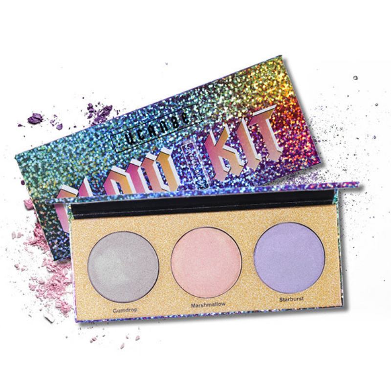 Ucanbe Chameleon Highlighter Makeup Palette Shimmer Hologhaphic Highlighting Bronzer Glow Kit Cosmet