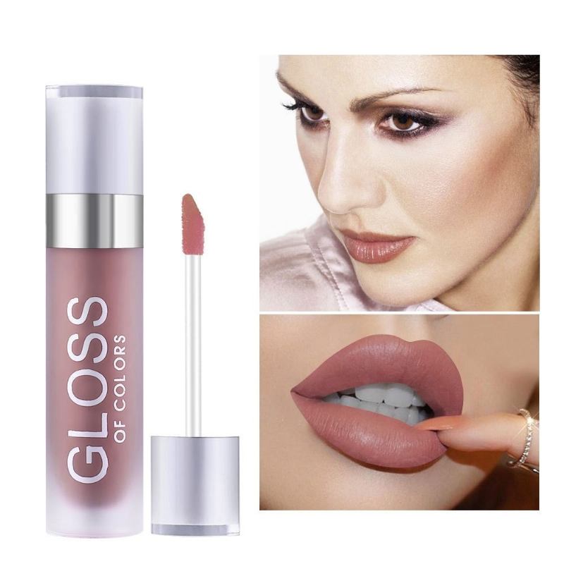 Velvet Matte Lip Glaze Μακράς Διαρκείας Pearlescent Glitter Lip Gloss Anti-stick Cup Liquid Lipstick