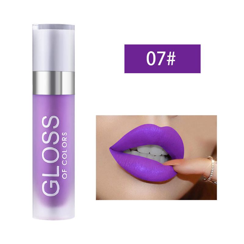 Velvet Matte Lip Glaze Μακράς Διαρκείας Pearlescent Glitter Lip Gloss Anti-stick Cup Liquid Lipstick