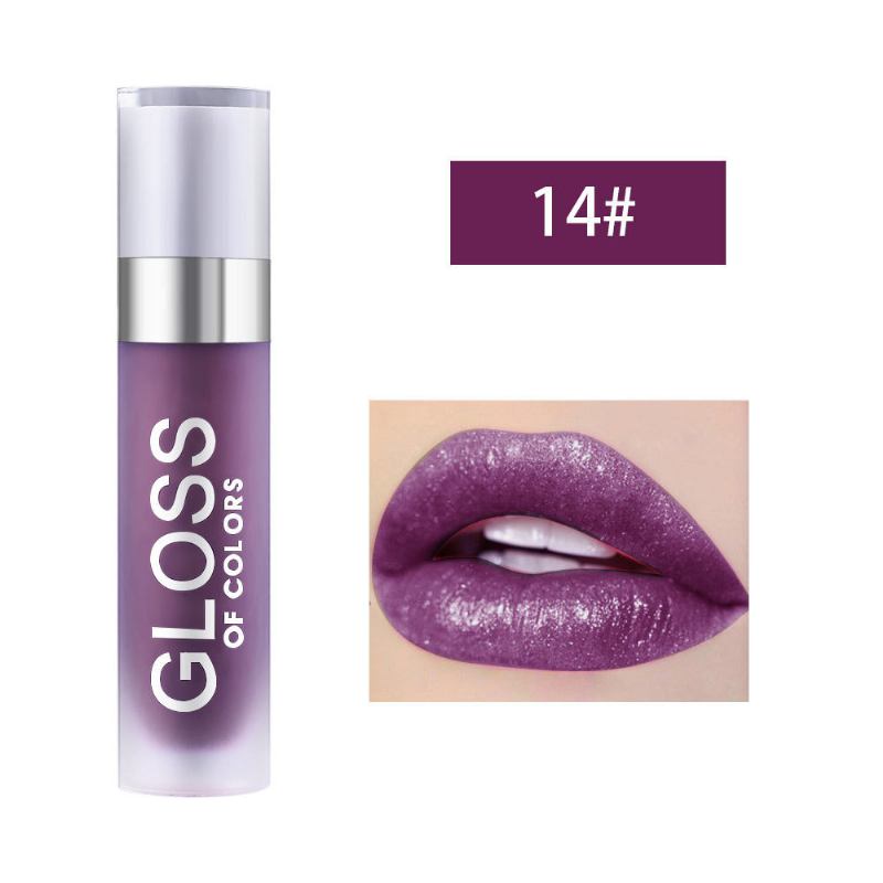 Velvet Matte Lip Glaze Μακράς Διαρκείας Pearlescent Glitter Lip Gloss Anti-stick Cup Liquid Lipstick