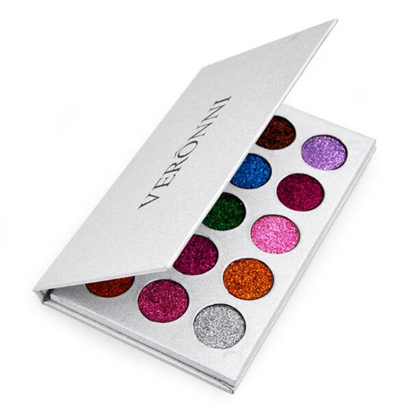 Veronni 15 Χρώματα Glitter Eyeshadow Palette Diamond Rainbow Make Up Cosmetic Pressed Glitters Eye Sh