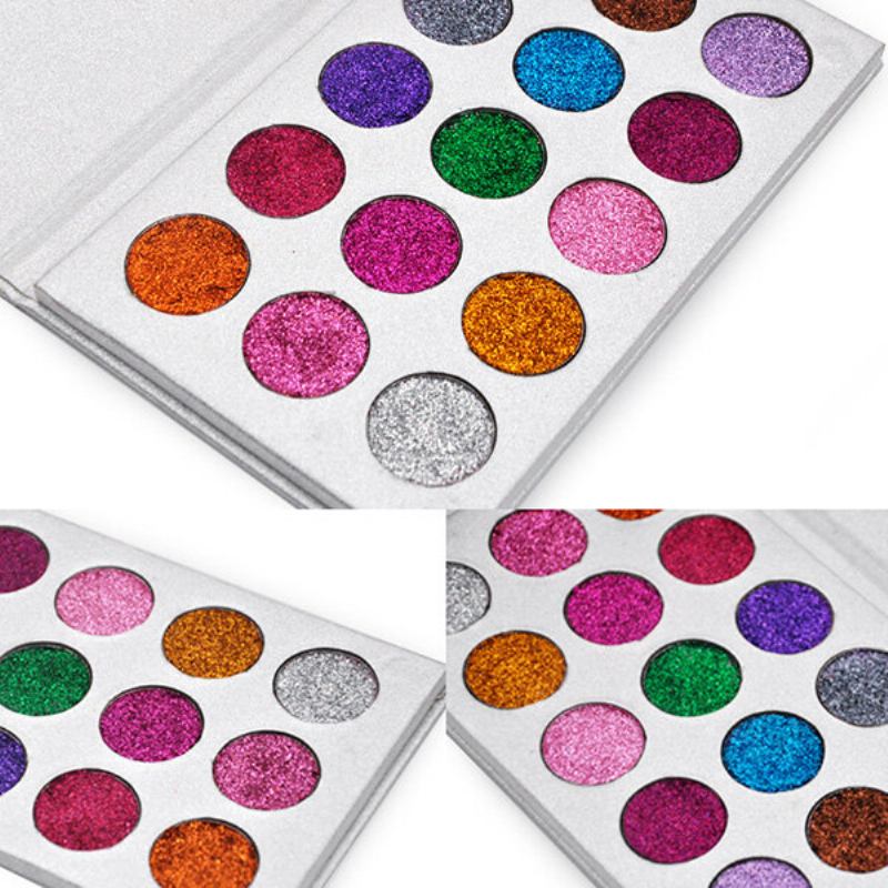 Veronni 15 Χρώματα Glitter Eyeshadow Palette Diamond Rainbow Make Up Cosmetic Pressed Glitters Eye Sh