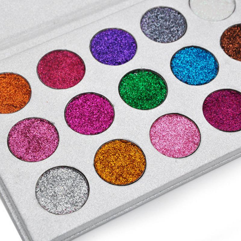 Veronni 15 Χρώματα Glitter Eyeshadow Palette Diamond Rainbow Make Up Cosmetic Pressed Glitters Eye Sh