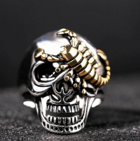 2023 Ins Style Personalized Retro Steel Ring Death Sickle Domineering Skull Ανδρικό Δαχτυλίδι