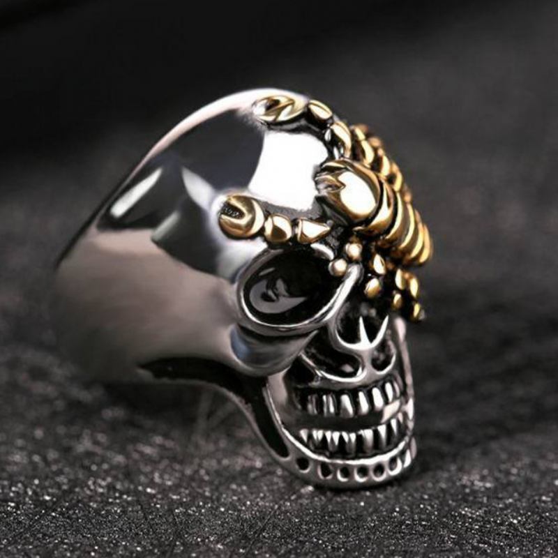 2023 Ins Style Personalized Retro Steel Ring Death Sickle Domineering Skull Ανδρικό Δαχτυλίδι