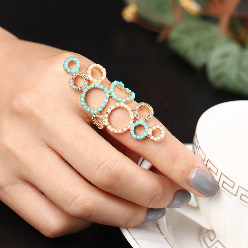 Απλό Creative Circle Exaggerated Rhinestone Crystal Beads