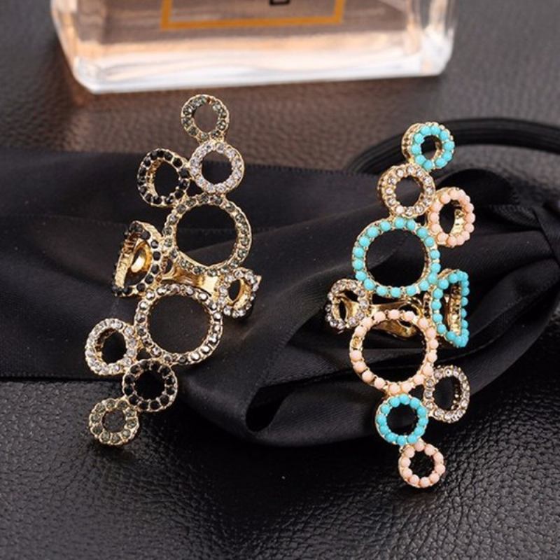 Απλό Creative Circle Exaggerated Rhinestone Crystal Beads