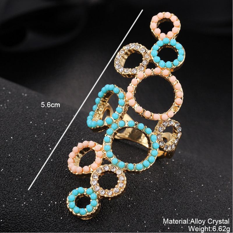 Απλό Creative Circle Exaggerated Rhinestone Crystal Beads