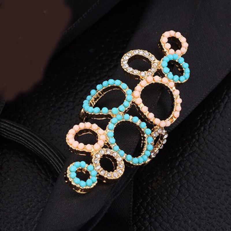 Απλό Creative Circle Exaggerated Rhinestone Crystal Beads