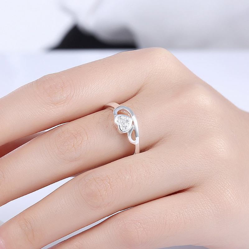 Δαχτυλίδι Γαμήλιου Κοσμήματος Yueyin Sweet Ring Heart Zircon