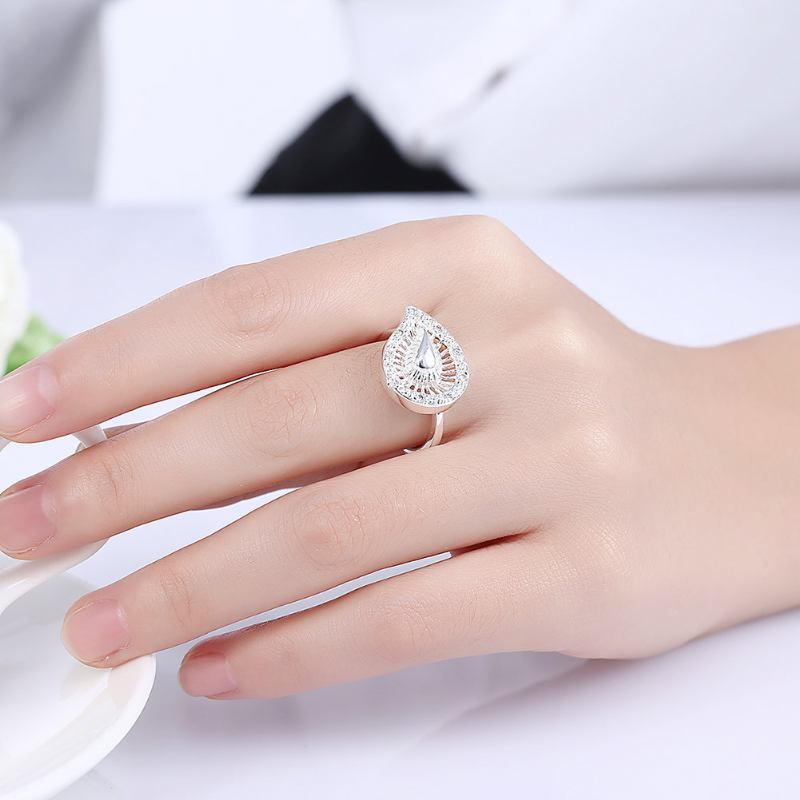 Δαχτυλίδι Yueyin Luxury Ring Water Drop Zircon