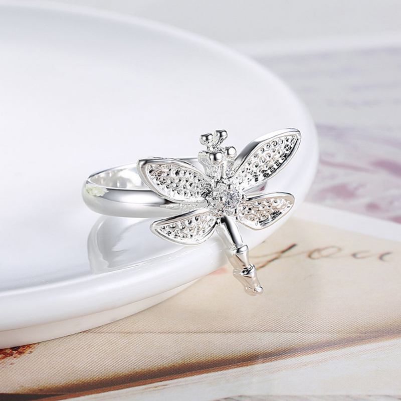 Δώρο Γυναικείο Δαχτυλίδι Πολυτελείας Yueyin Zircon Dragonfly