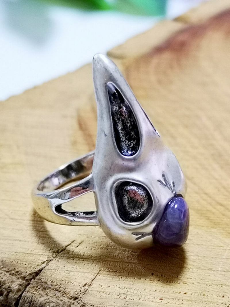 Δώρο Κοσμήματος Vintage Amethyst Skeleton Women Ring Bird Skull Ανδρικό Δαχτυλίδι Κοσμήματα