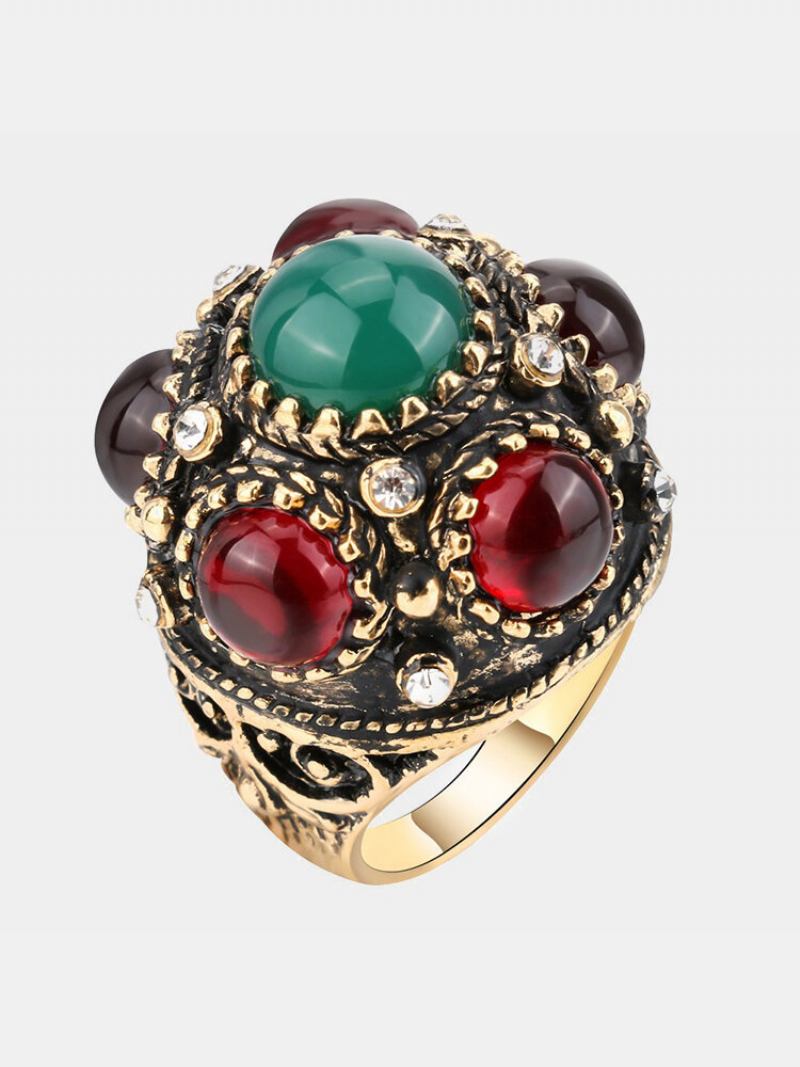 Fashion Finger Ring Σφαιρικό Κρύσταλλο Ακανόνιστα Γεωμετρικά Επιχρυσωμένα Δαχτυλίδια Ethnic Κοσμήματα Για Γυναίκες