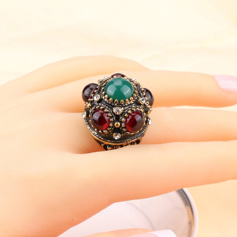 Fashion Finger Ring Σφαιρικό Κρύσταλλο Ακανόνιστα Γεωμετρικά Επιχρυσωμένα Δαχτυλίδια Ethnic Κοσμήματα Για Γυναίκες