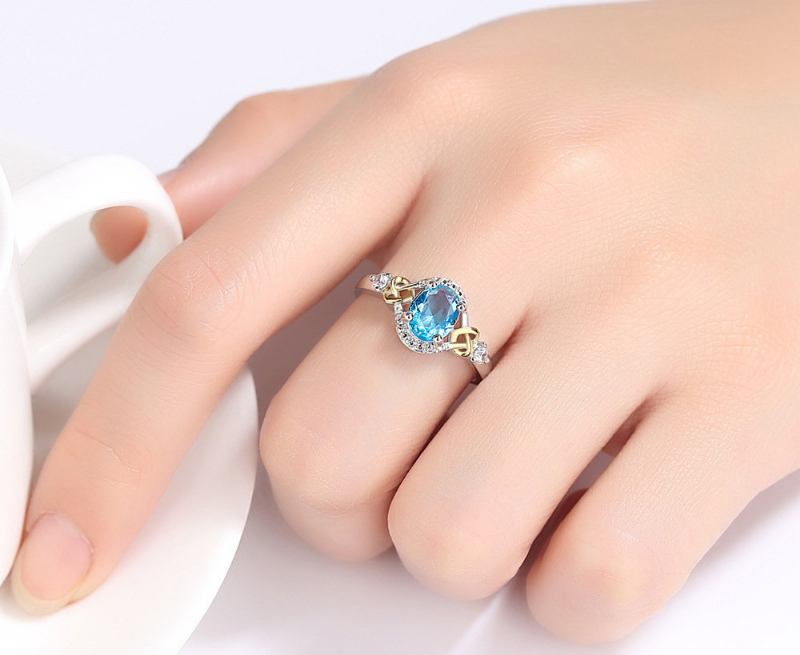 Fashion Finger Rings Double Heart Πολύχρωμα Δαχτυλίδια Micro Zircon Κοσμήματα Αξεσουάρ Χεριών Για Γυναίκες