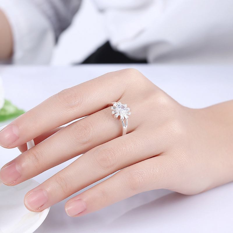 Γυναικείο Δώρο Yueyin Sweet Ring Daisy Flower Zircon