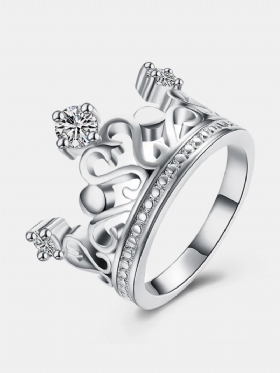 Γυναικείο Δώρο Yueyin Sweet Ring Heart Zircon Crown
