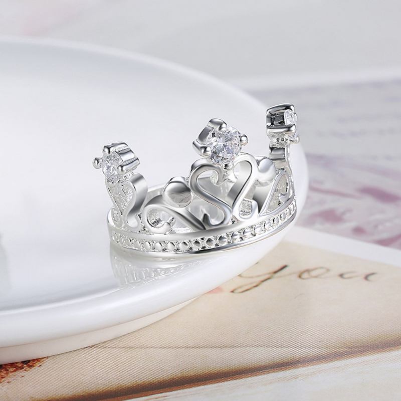 Γυναικείο Δώρο Yueyin Sweet Ring Heart Zircon Crown