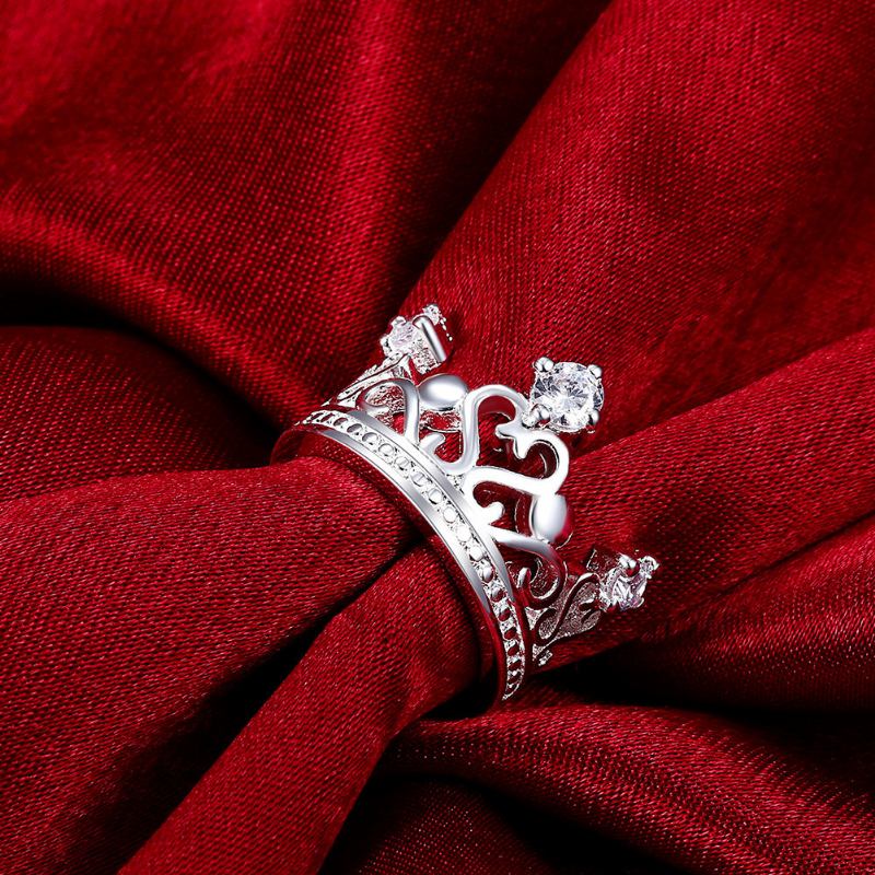 Γυναικείο Δώρο Yueyin Sweet Ring Heart Zircon Crown