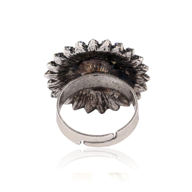 Γυναικείο Ρετρό Δαχτυλίδι Big Sun Flower Rhinestone Rings Από Κράμα Αλουμινίου Δαχτυλίδια Γυναικεία Αξεσουάρ Μόδας Τα Καλύτερα Δώρα Για Γυναίκες