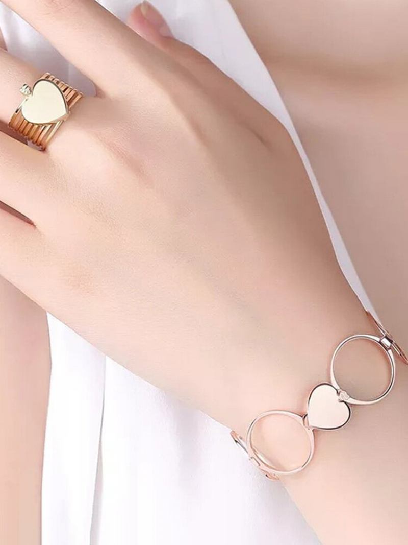 Μοναδικά Δαχτυλίδια Heart Finger Stackable Multilayer 2 Σε 1 Βραχιόλι Διπλής Χρήσης Για Γυναίκες