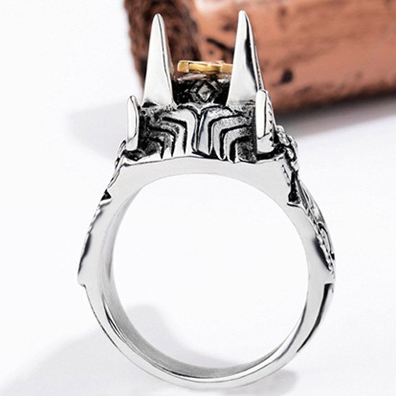 Punk Finger Rings Titanium Steel Cross Anubis Head Portrait Αξεσουάρ Ανδρικά Κοσμήματα