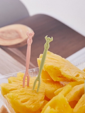 50 Τμχ Household Cute Fruit Fork Set Πλαστική Πινακίδα Μιας Χρήσης Φρούτων Eating Cake Φρουτοσαλάτα Μικρό Πιρούνι