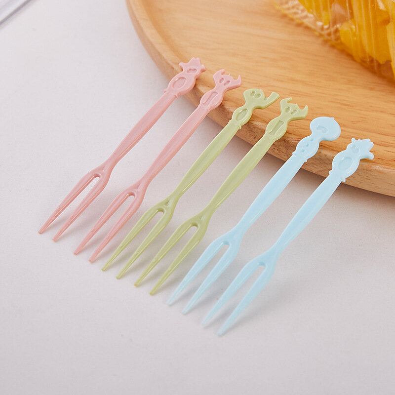 50 Τμχ Household Cute Fruit Fork Set Πλαστική Πινακίδα Μιας Χρήσης Φρούτων Eating Cake Φρουτοσαλάτα Μικρό Πιρούνι