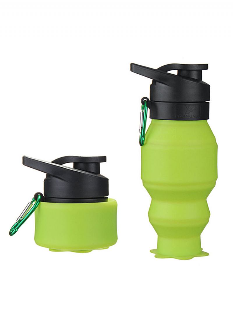 550ml Creative Silicone Collapsible Telescopic Water Bottle Portable Outdoor Travel Cup