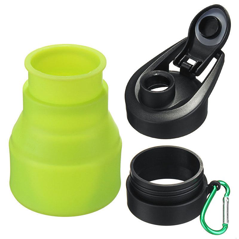 550ml Creative Silicone Collapsible Telescopic Water Bottle Portable Outdoor Travel Cup