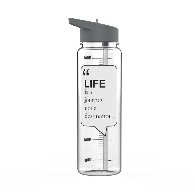 750ml Πλαστικό Μπουκάλι Νερού Sports Life Sport Με Λαβή Από Άχυρο Χωρίς Bpa