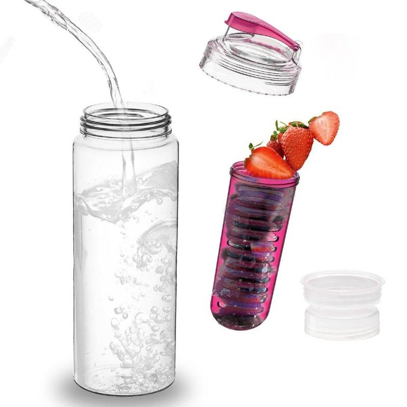 800ml Μπουκάλια Νερού Infuser Cycling Sport Training Fruit Infusing Free Bpa