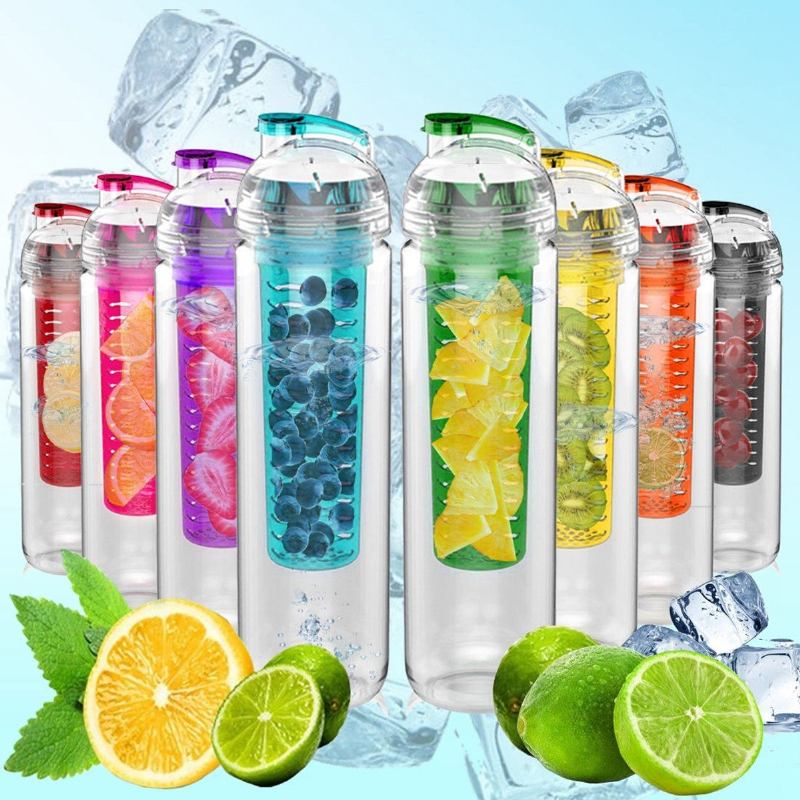 800ml Μπουκάλια Νερού Infuser Cycling Sport Training Fruit Infusing Free Bpa