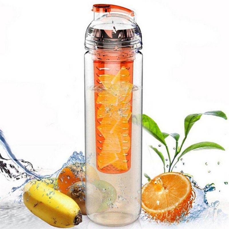 800ml Μπουκάλια Νερού Infuser Cycling Sport Training Fruit Infusing Free Bpa