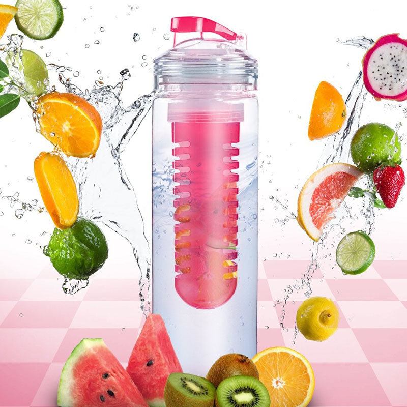 800ml Μπουκάλια Νερού Infuser Cycling Sport Training Fruit Infusing Free Bpa