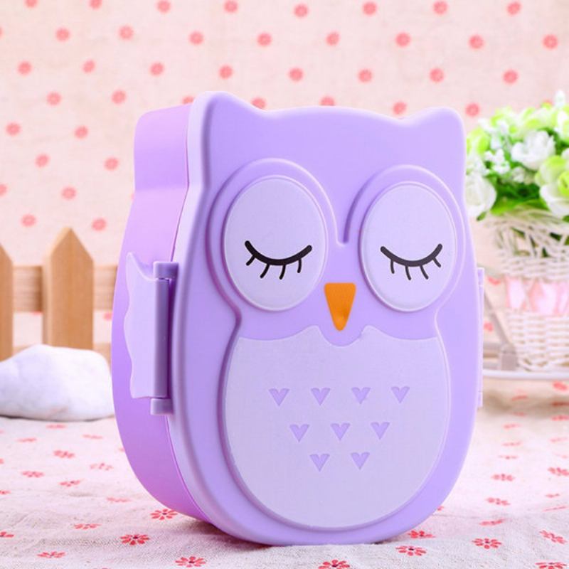 900ml Cute Owl Lunch Box Φαγητό Δοχείο Αποθήκευσης Φρούτων Φορητό Bento Box Picnic