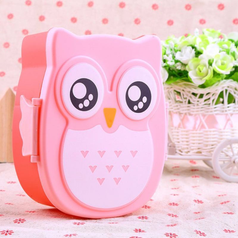 900ml Cute Owl Lunch Box Φαγητό Δοχείο Αποθήκευσης Φρούτων Φορητό Bento Box Picnic