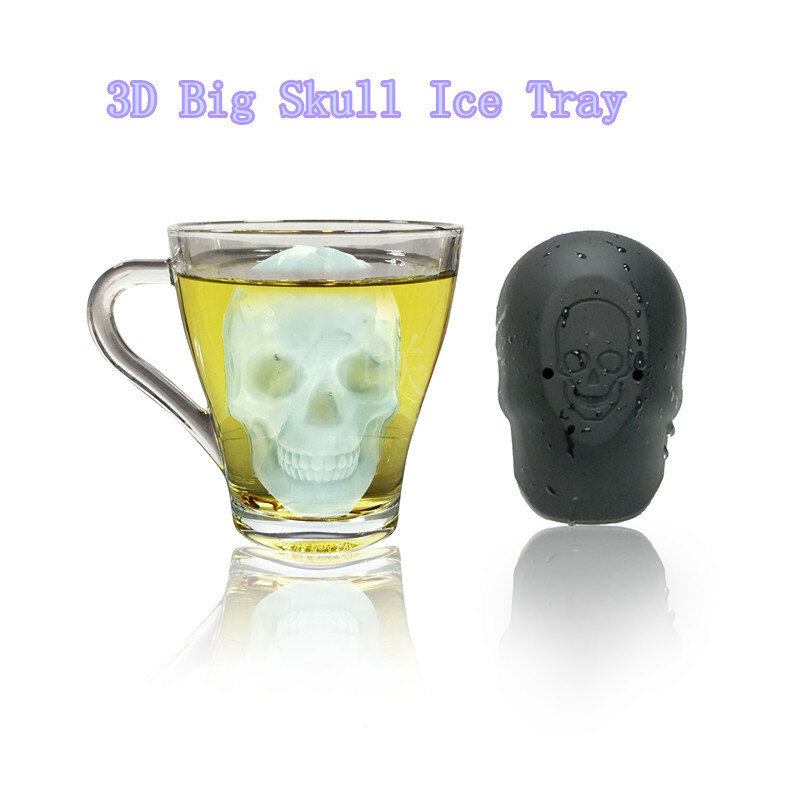 Big Skull Ice Mold Silicone Single Hole Ice Lattice Creative Horror Big Ice Thickened Ice Maker