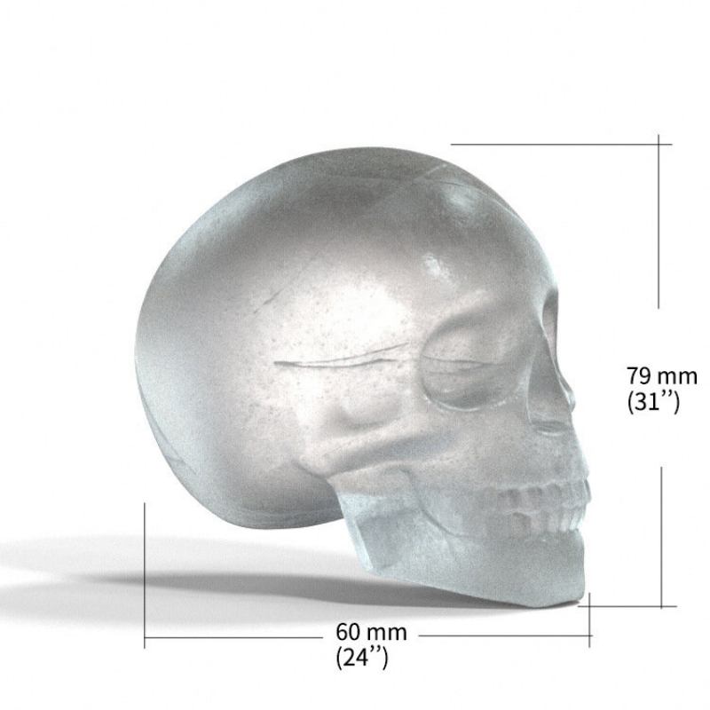 Big Skull Ice Mold Silicone Single Hole Ice Lattice Creative Horror Big Ice Thickened Ice Maker