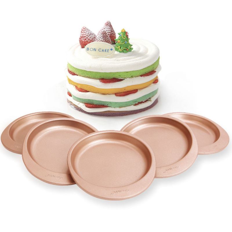 Chefmade Σιλικόνη Φόρμα Κέικ Rainbow Bakeware Στρογγυλό Ταψί Diy Σιλικόνης Για Το Ψήσιμο 5 Τμχ