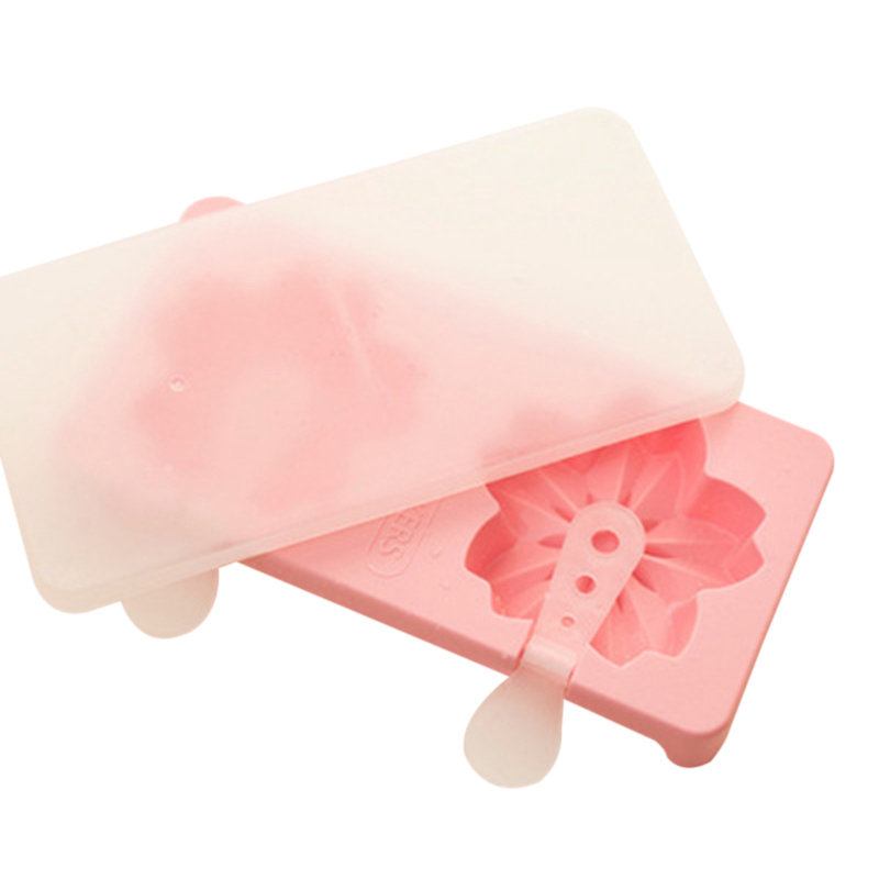 Cute Cat Claws Sakura Cherry Blossoms Shaped Popsicle Ice Cream Maker Frozen Pop Icy Mold