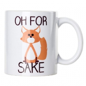 Cute Oh For Fox Sake Κούπα Καφέ 11 Oz Ανθεκτική Μοναδική Τσαγιού Γάλακτος