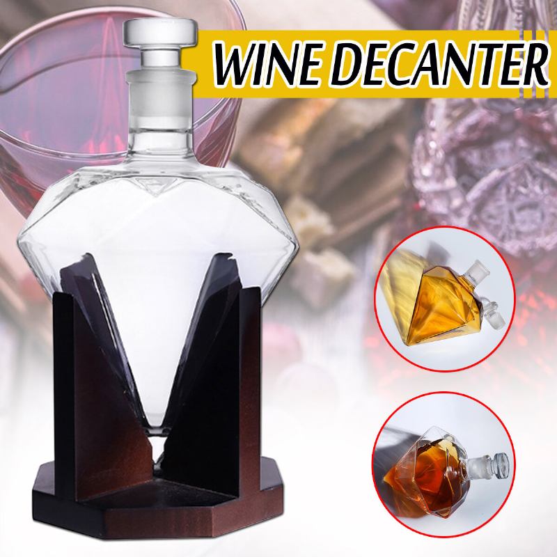 Diamond Decanter Craft Shape Glass White Wine Bottle Bodka